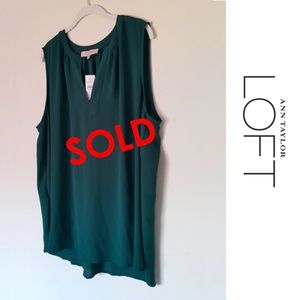 NWT LOFT XXL Green Spruce Shell Tank Top